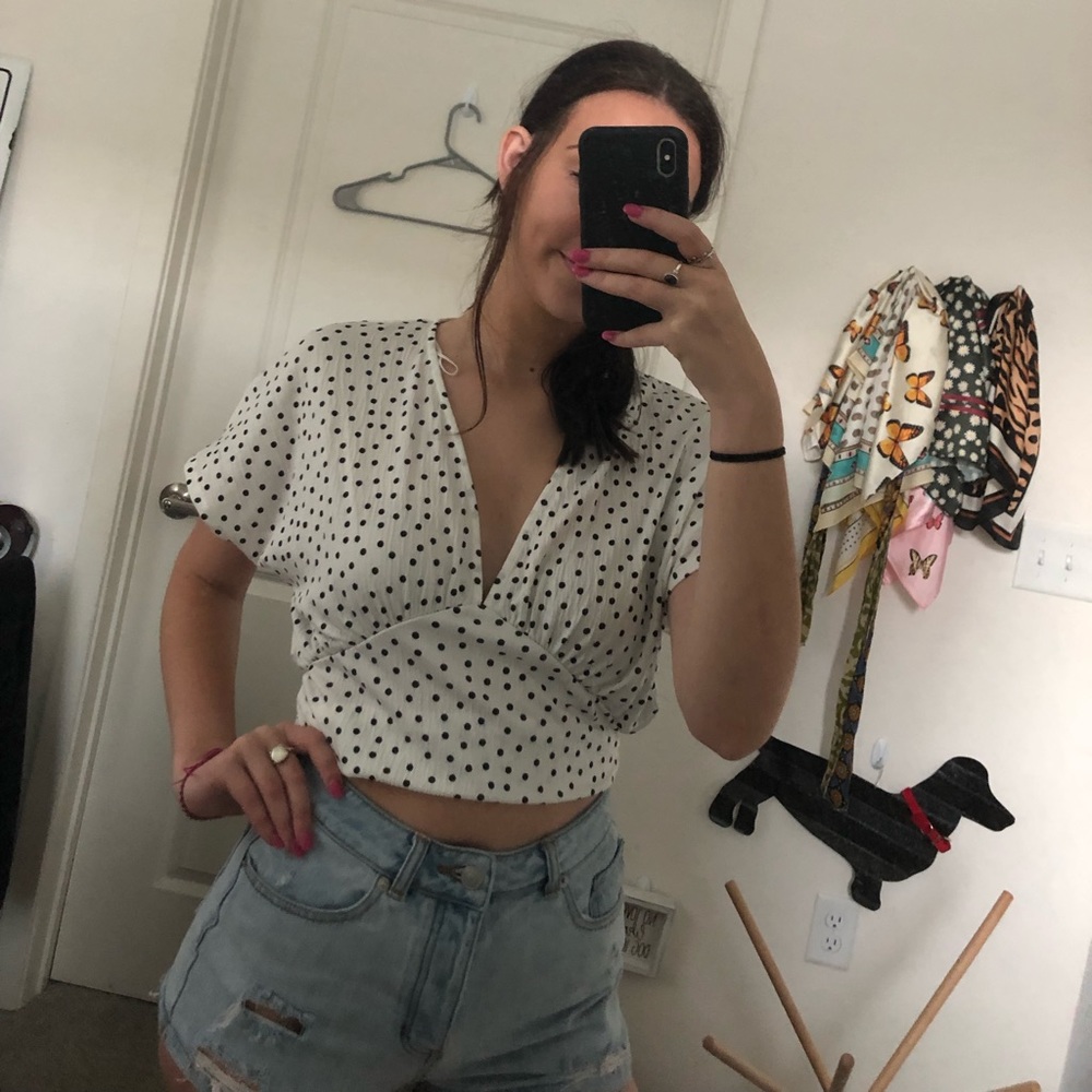 Polka dot blouse